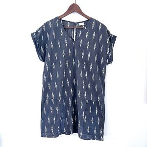 Firth Dress with Large Pockets 100% Cotton Lightweight Women's Size Large Gray